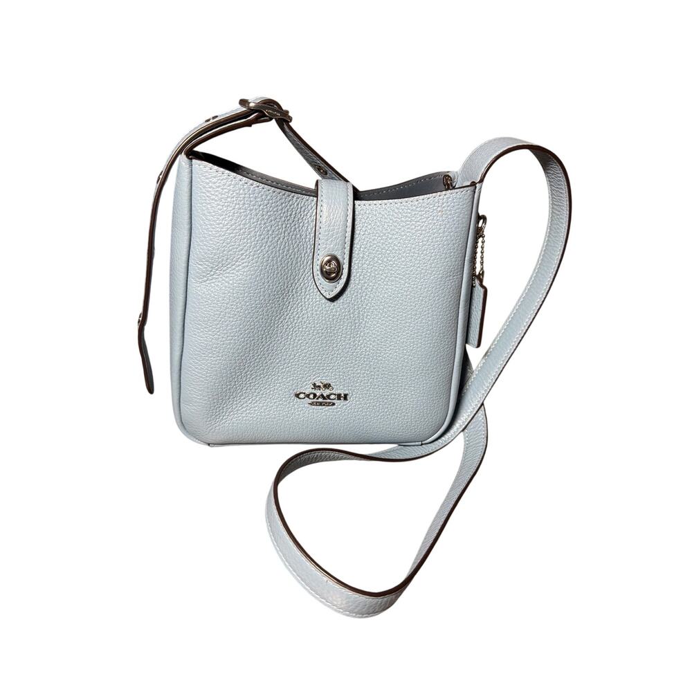 Coach Hadley Mini Crossbody Shoulder Bag Slate Blue Pebbled Leather CAL60